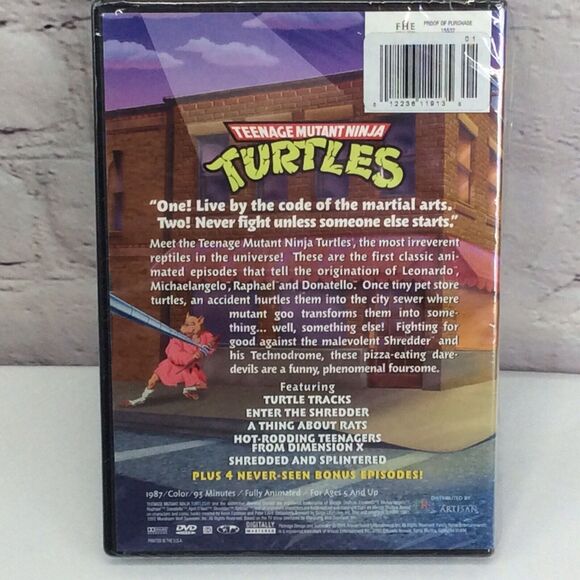 1987 Teenage Mutant Ninja Turtles DVD Entertainment Ages 5+ Cowabunga Dude NIP - Picture 3 of 5